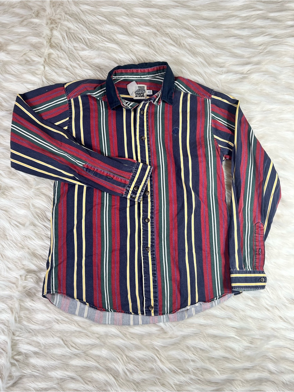 Vintage Panhandle Slim Rodeo Shirt Men's M Multi Color Striped